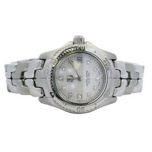 Tag Heuer Professional WT141H 26mm Diamond Stainless Steel Pearl Dial Watch